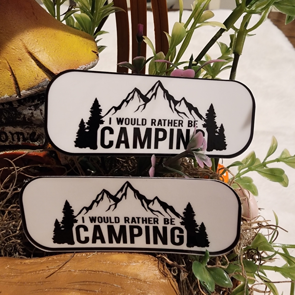 7/$15 Cute Camping Theme Waterproof Durable Sticker